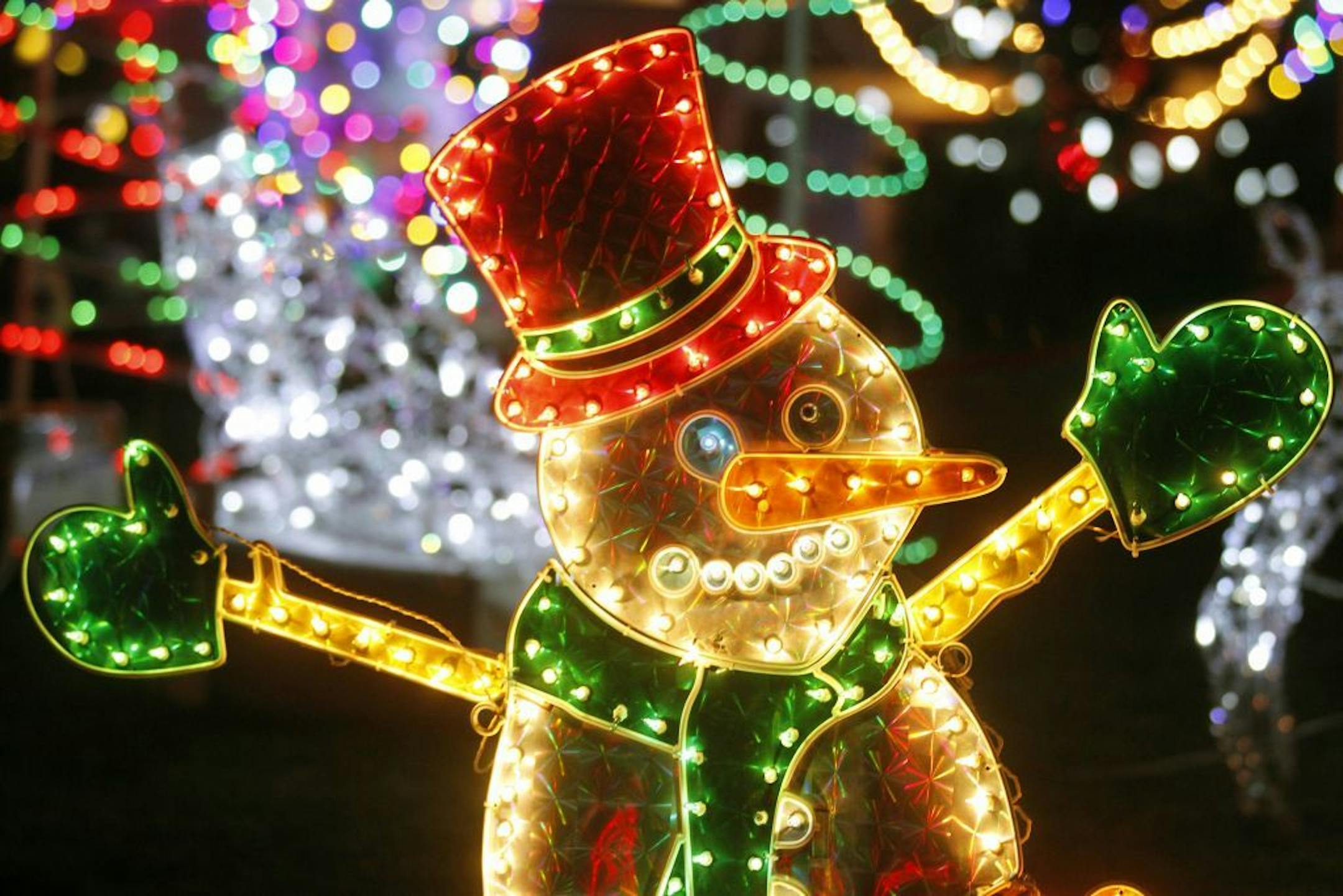 On Beckman Ct. in Inver Grove Heights, neighbors of Joe and Bree Strandlof also get in the holiday spirit with their light displays .