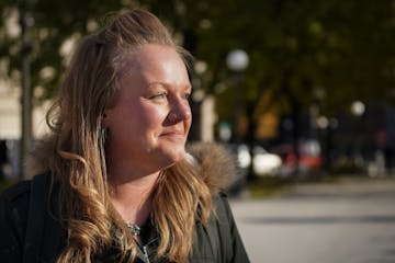 Joan Phillips stood for a portrait at Rice Park in St. Paul, Minn. on Tuesday, October 29, 2019.