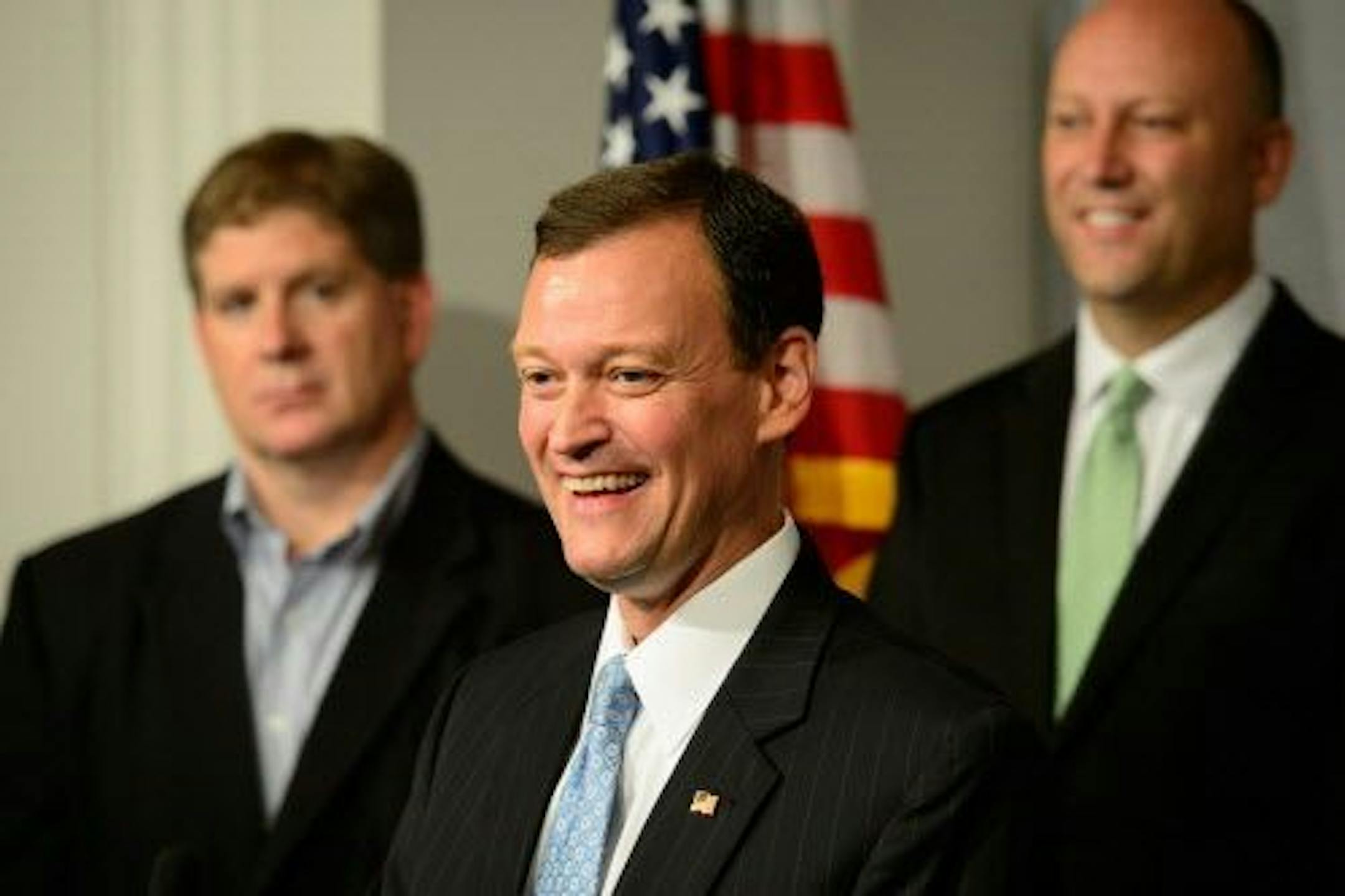 Jeff Johnson laughed when a reporter asked him if he was "too nice to run for governor." Johnson and the three other GOP primary candidates Kurt Zellers, Marty Seifert and Scott Honour held a "unity" news conference Wednesday morning.