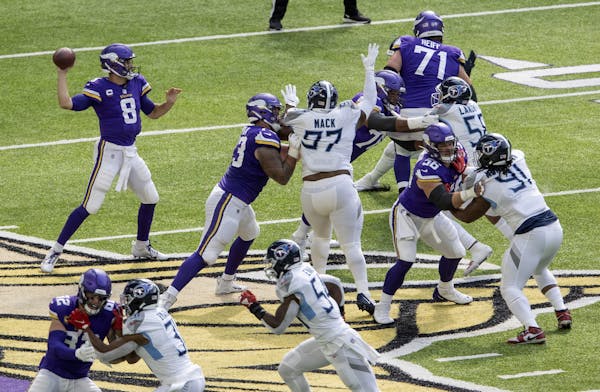 The Vikings and Titans played Sunday at U.S. Bank Stadium. Now eight members of the Titans organization, including three players, have tested positive