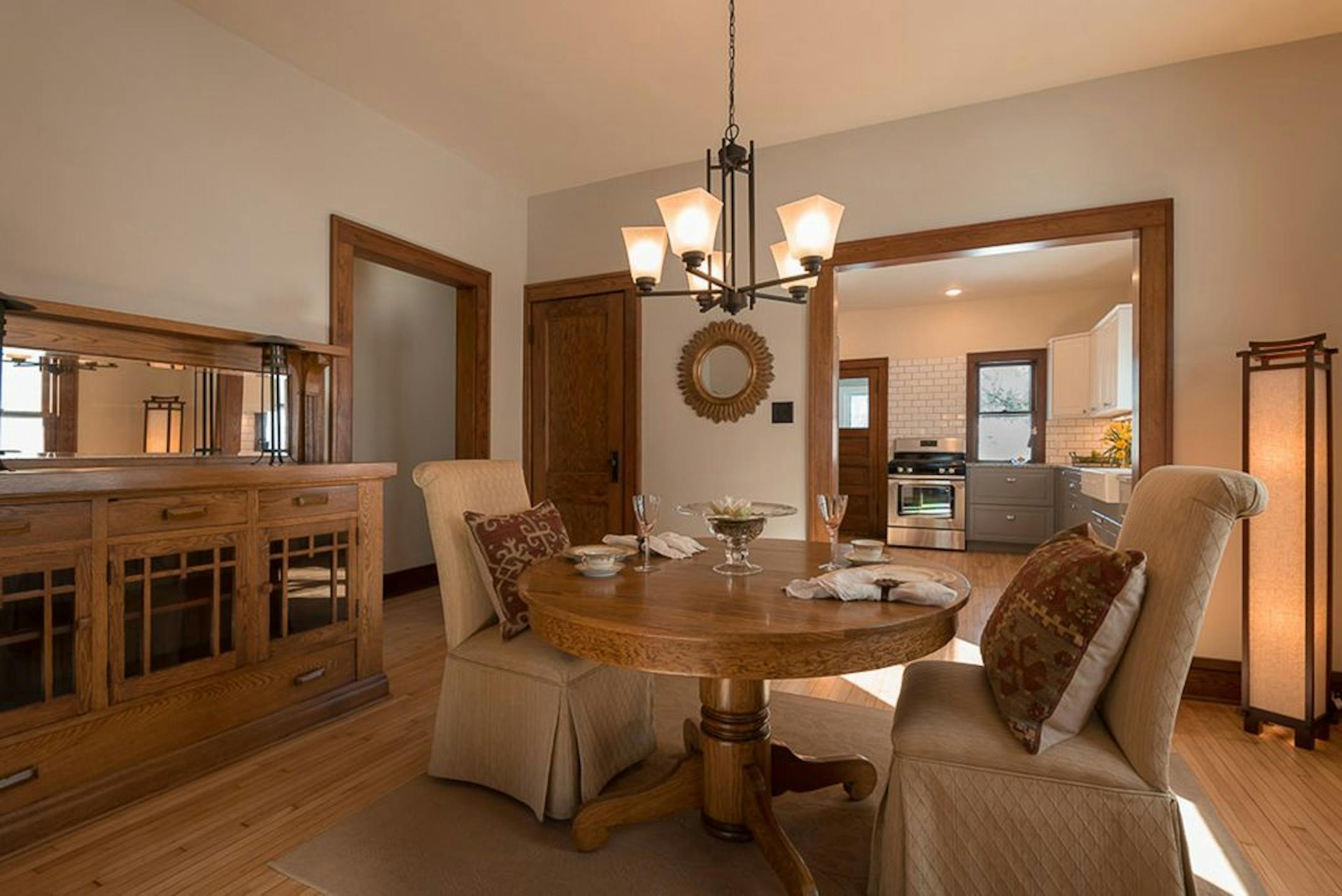 The dining room.