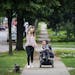 Shane Burcaw and Hannah Aylward filmed an impromptu video while walking their dog Bella in their Minneapolis neighborhood.