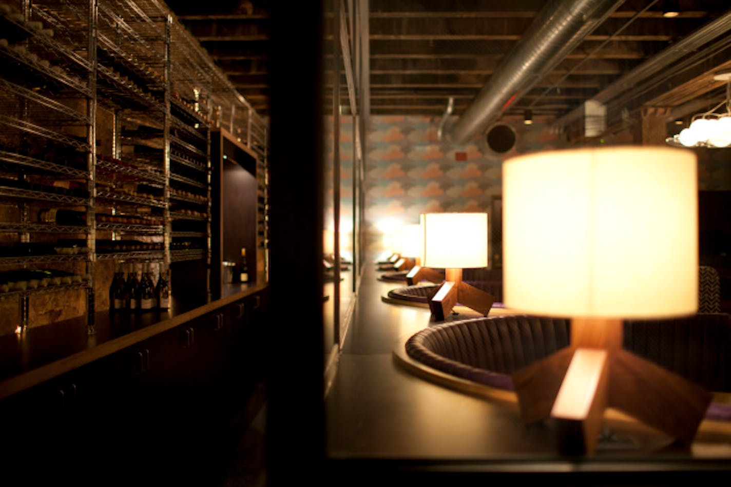 Interior view of the Marvel Bar showing seating on the right and wine storage on the left Friday afternoon, September 9, 2011, in Minneapolis, Minn. After much anticipation, Marvel Bar has finally opened in downtown's North Loop neighborhood. The bar promises to be a cocktail emporium unlike any other with a master mixologist, an ice program and chic decor.   ] JEFF WHEELER • jeff.wheeler@startribune.com ORG XMIT: MIN2014030410165835