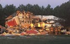 Five people were injured early Oct 23, 2021, after their house exploded in Cambridge, Minn.  credit: Isanti County Sheriff's Office