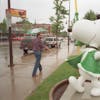 A Snoopy statue outside O'Gara's Bar and Grill in 2000.