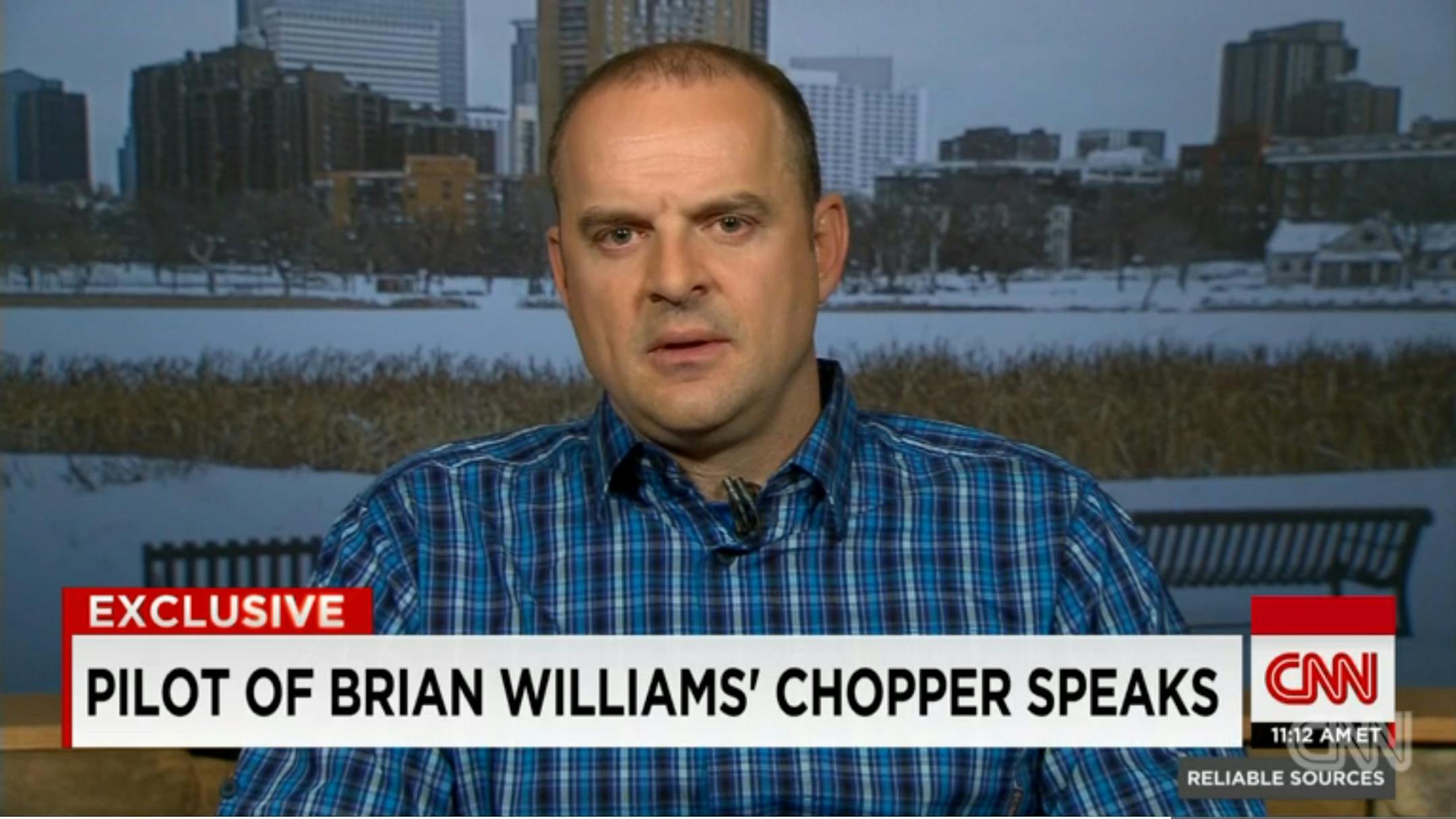 Army helicopter pilot Allan Kelly was interviewed on CNN on Sunday about NBC newsperson Brian Williams' recollections while flying in Iraq.