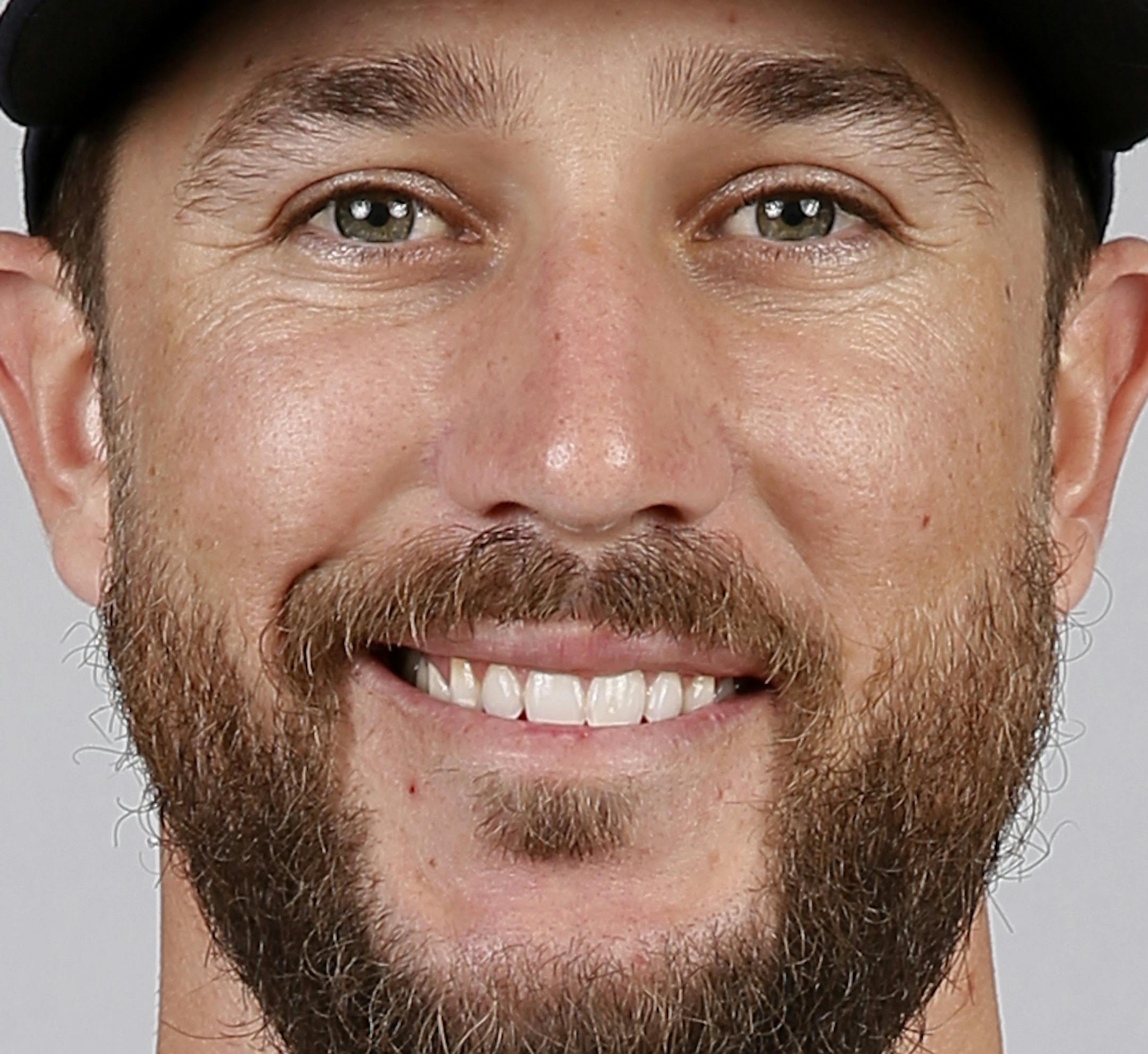 This is a 2015 photo of Trevor Plouffe of the Minnesota Twins baseball team. This image reflects the Twins active roster as of Tuesday March 3, 2015, when this image was taken. (AP Photo/Tony Gutierrez) ORG XMIT: FLTG234