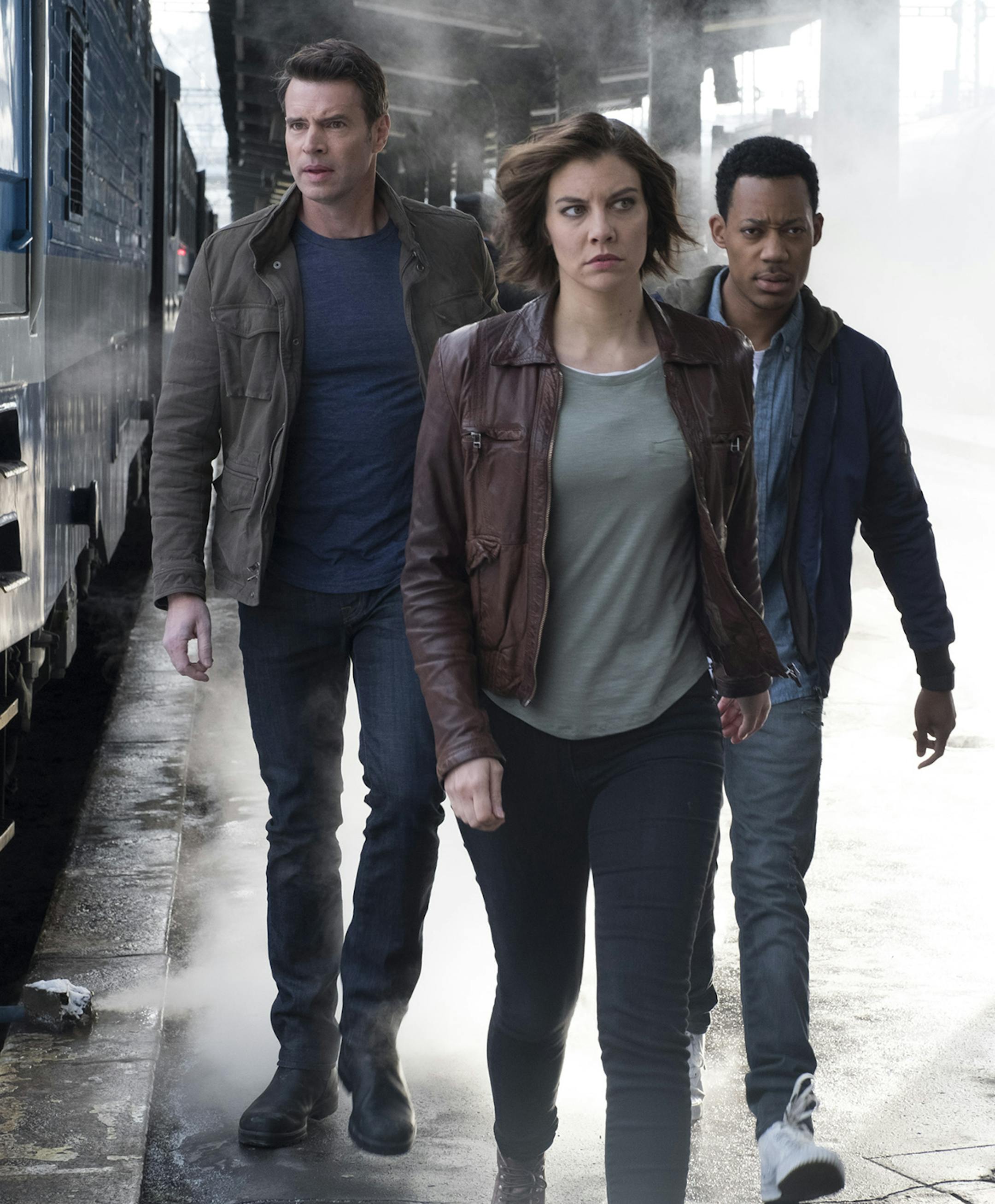 Scott Foley, Lauren Cohan and Tyler James Williams in the series preimere of "Whiskey Cavalier." (ABC/Larry D. Horricks)