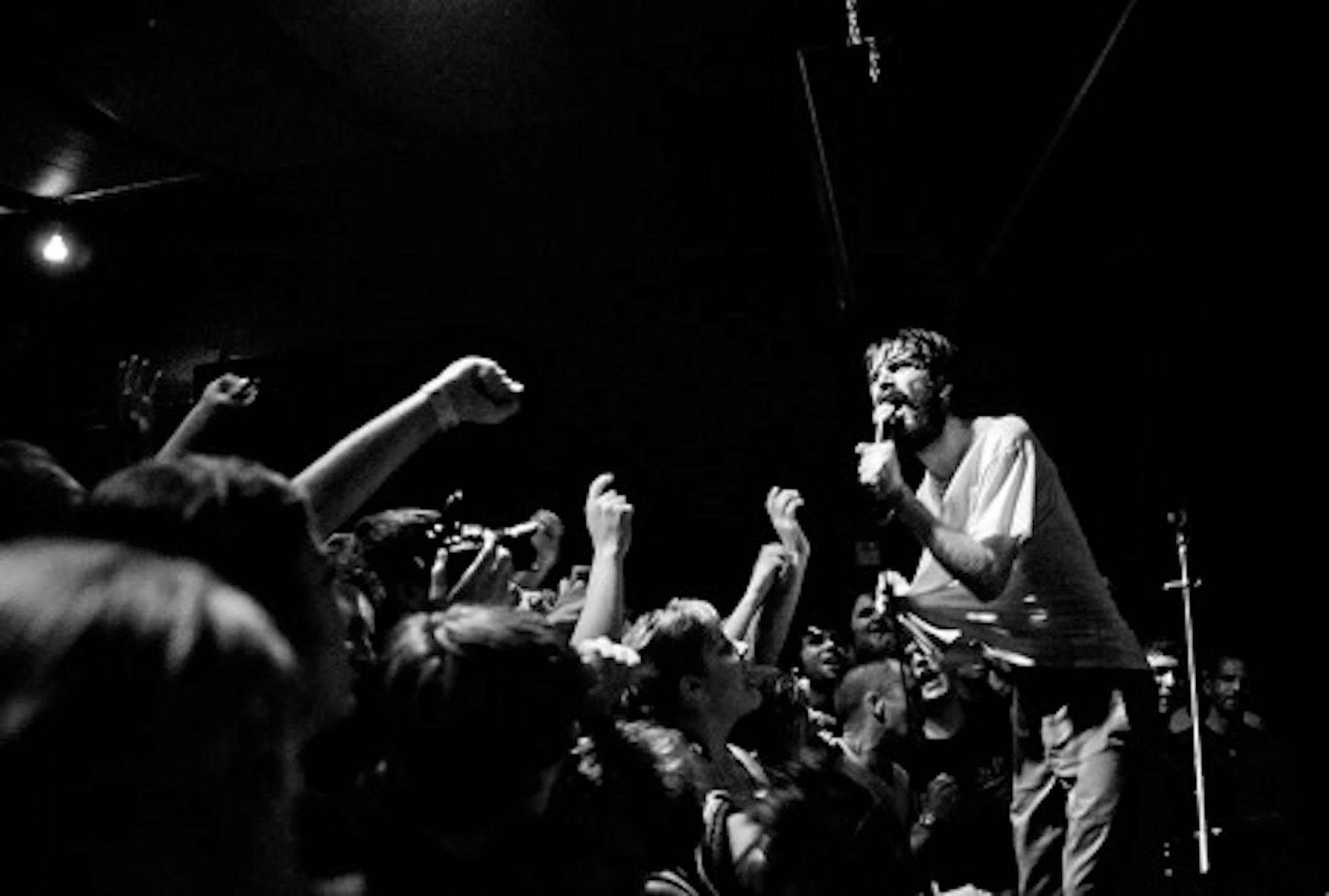 Titus Andronicus frontman Patrick Stickles kept Friday's crowd on edge. / Photos by Leslie Plesser