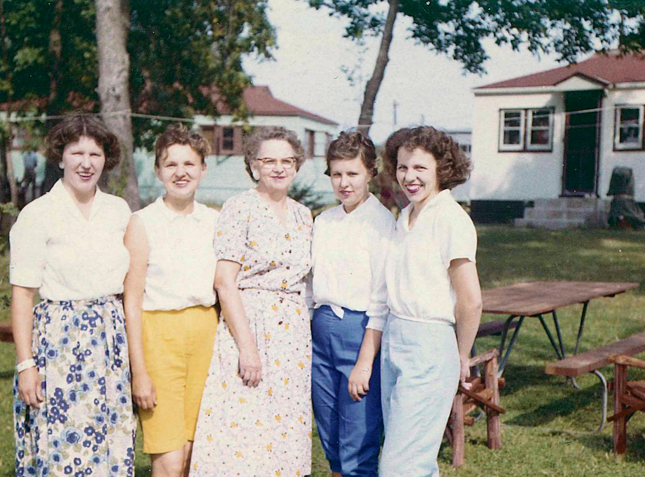 Pratt family cabin, shown in the 1950s.