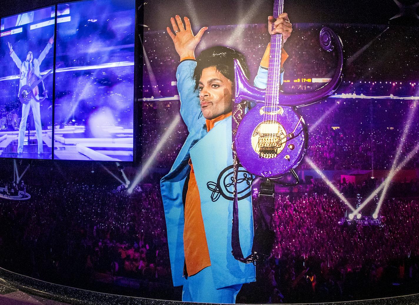 Super Bowl display at Paisley Park dedicated to Prince's performance at the game's half time show. Paisley Park, Prince2017 ] CARLOS GONZALEZ cgonzalez@startribune.com - November 2, 2016, Chanhassen, MN, Paisley Park, Prince, Prince&#xed;s Paisley Park in Chanhassen, Minnesota announced Tuesday that it has permanently opened for public tours, following unanimous approval by the Chanhassen City Council. Tickets are now on sale for tour dates through December 2016. Tour dates for 2017 are expected