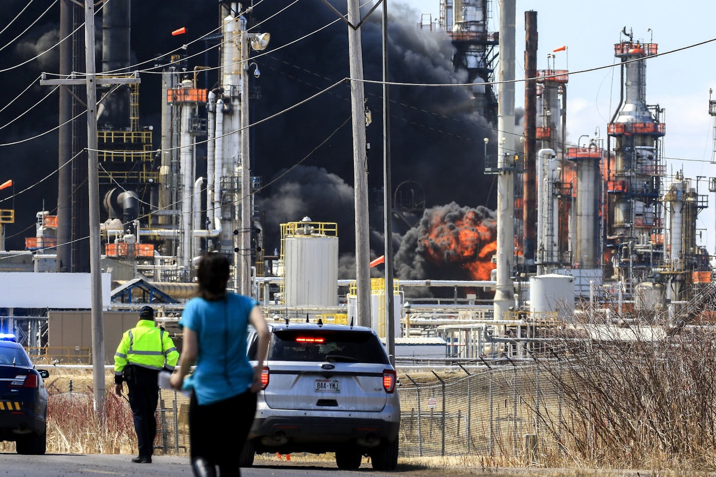 A large fireball erupts during a series of fires and explosions at the Husky refinery in Superior, Wis., April 26, 2018. Photo by: Clint Austin / caustin@duluthnews.com ORG XMIT: MIN1804261607102719