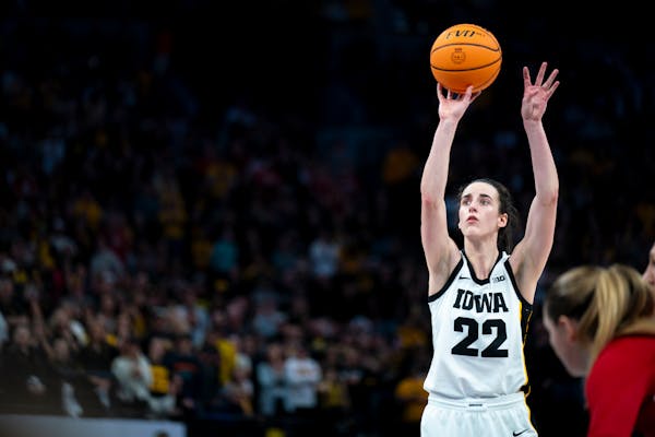 Iowa guard Caitlin Clark came storming back after a first half she called "probably my worst ever" to lead the Hawkeyes to their third straight title 