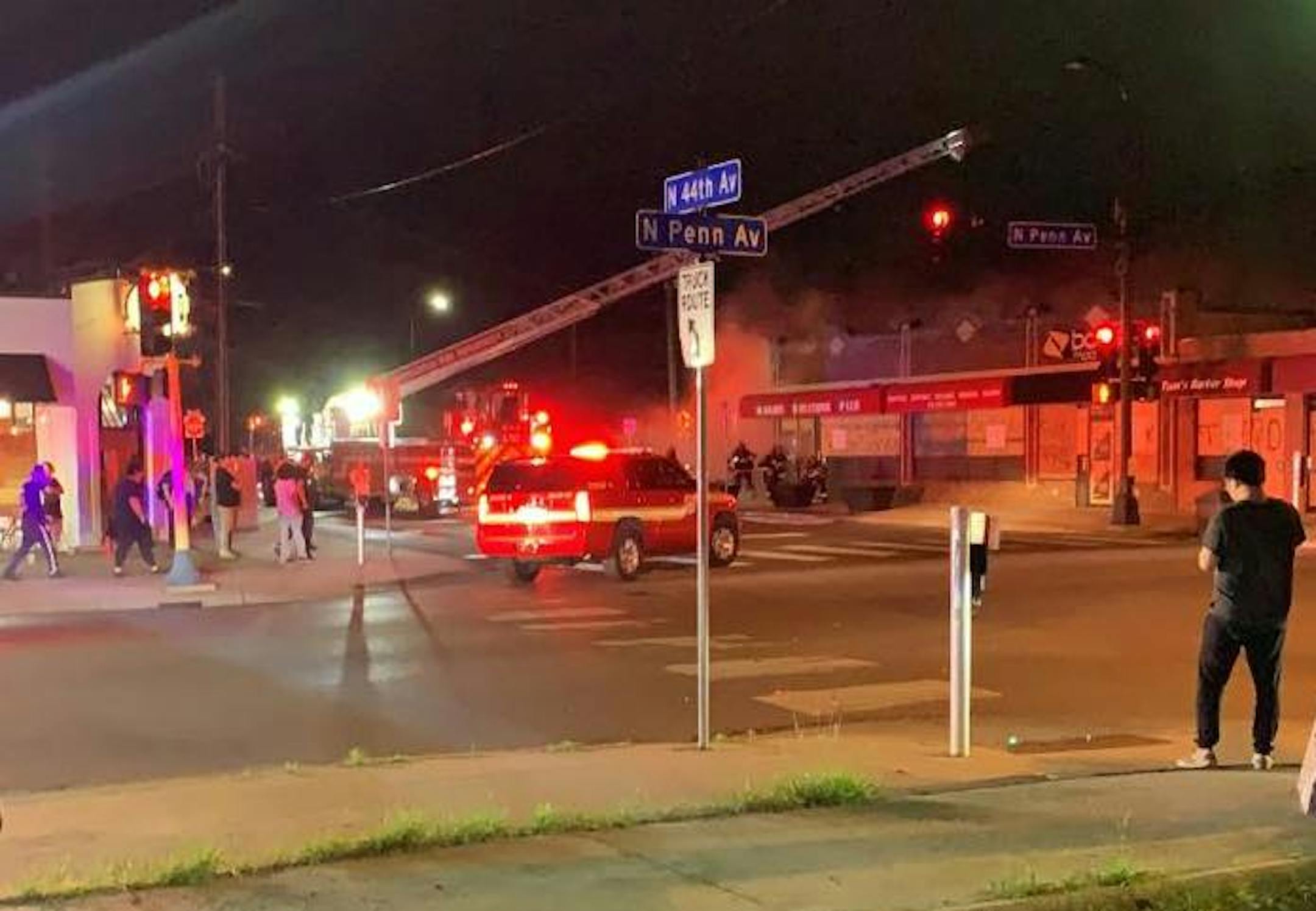 The scene of a fire early Monday morning at N. 44th and Penn avenues in Minneapolis.
