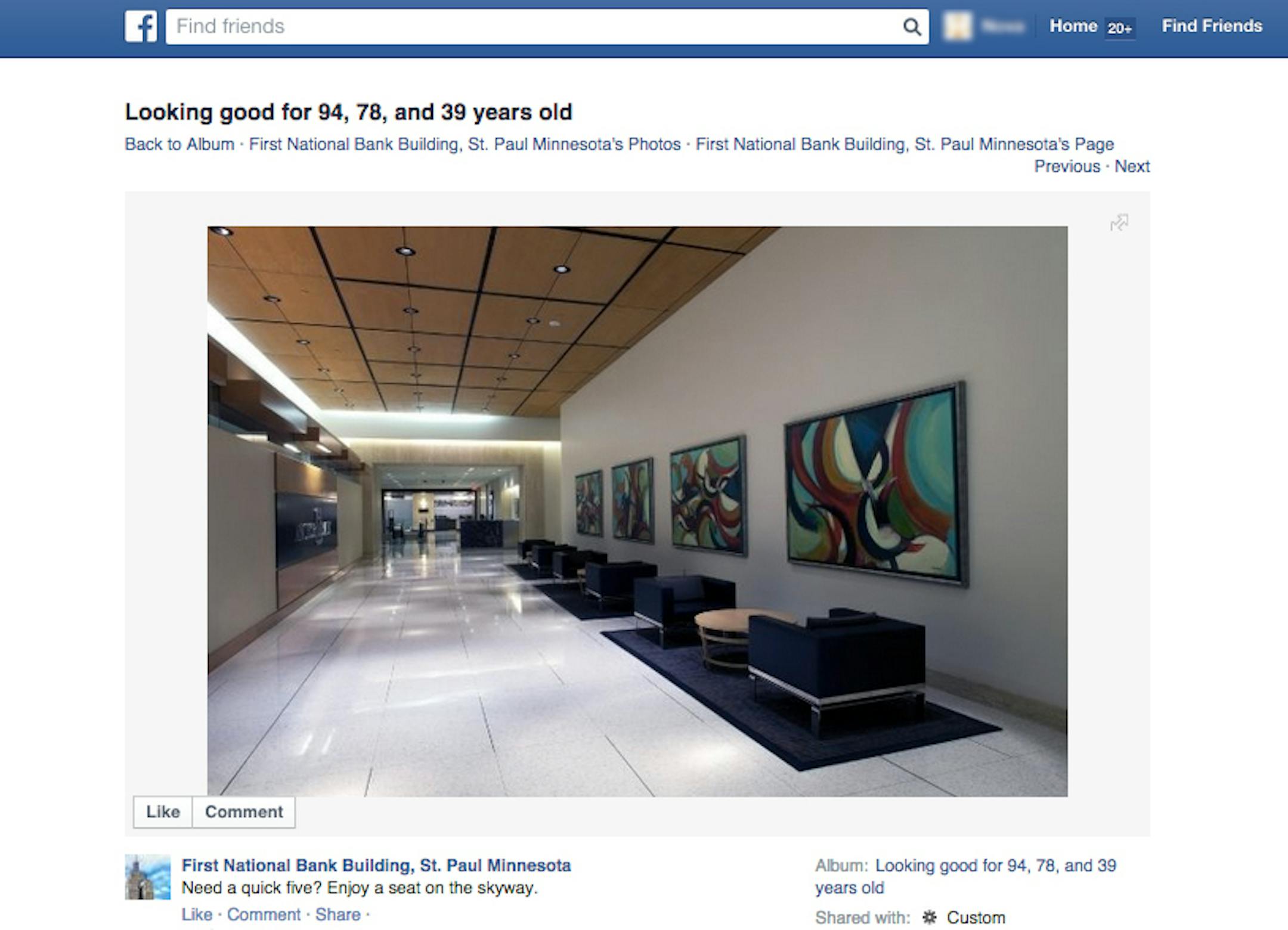 A five-year-old post to Facebook showing a seating area in a St. Paul skyway is adding fresh fuel to debate over an incident that culminated with a man being arrested and tased by St. Paul police.