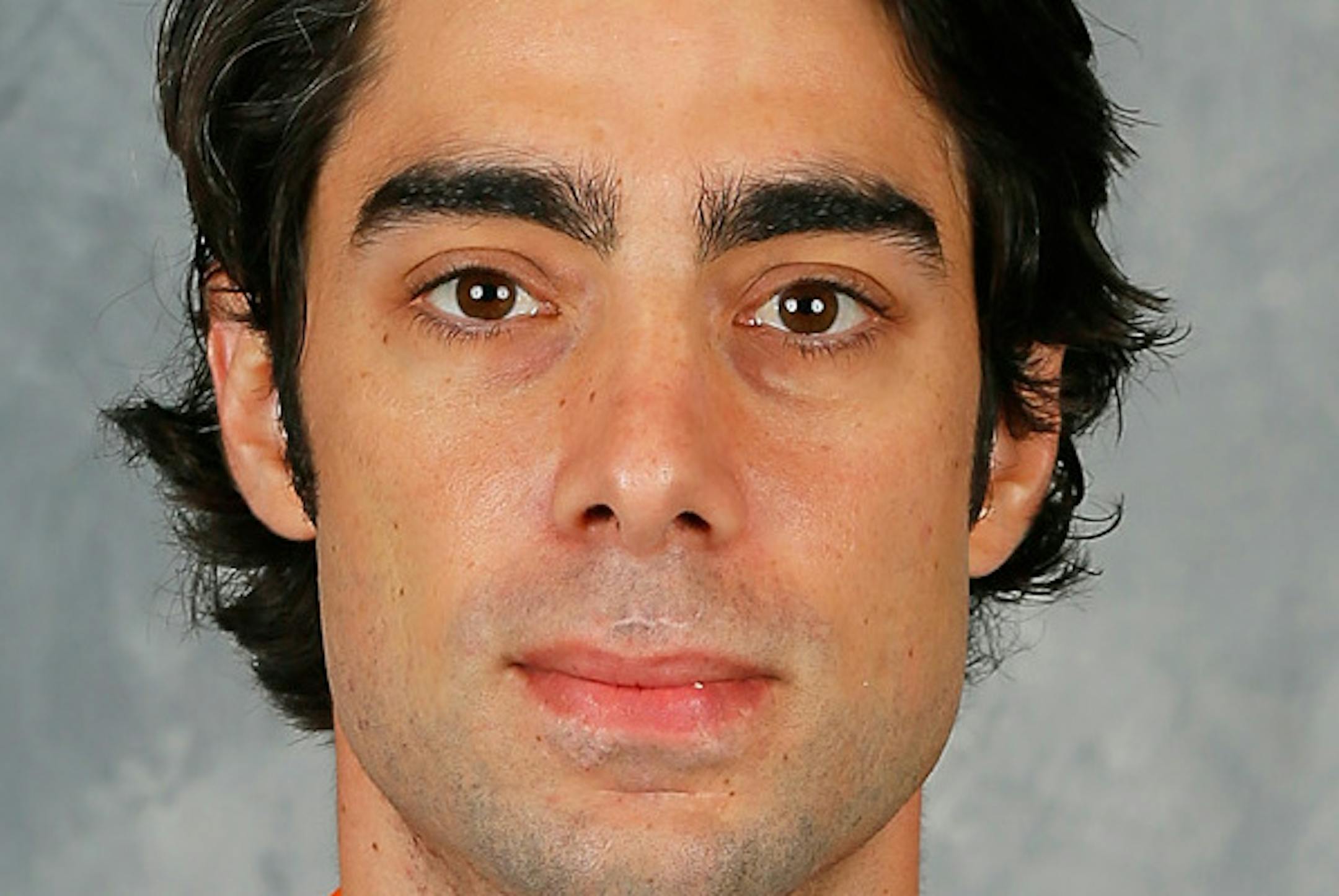 UNIONDALE, NY - SEPTEMBER 11: Matt.Moulson of the New York Islanders poses for his official headshot for the 2013-2014 season on September 11, 2013 at the Nassau Coliseum in Uniondale, New York. (Photo by Mike Stobe/NHLI via Getty Images) *** Local Caption *** Matt Moulson ORG XMIT: 177614319