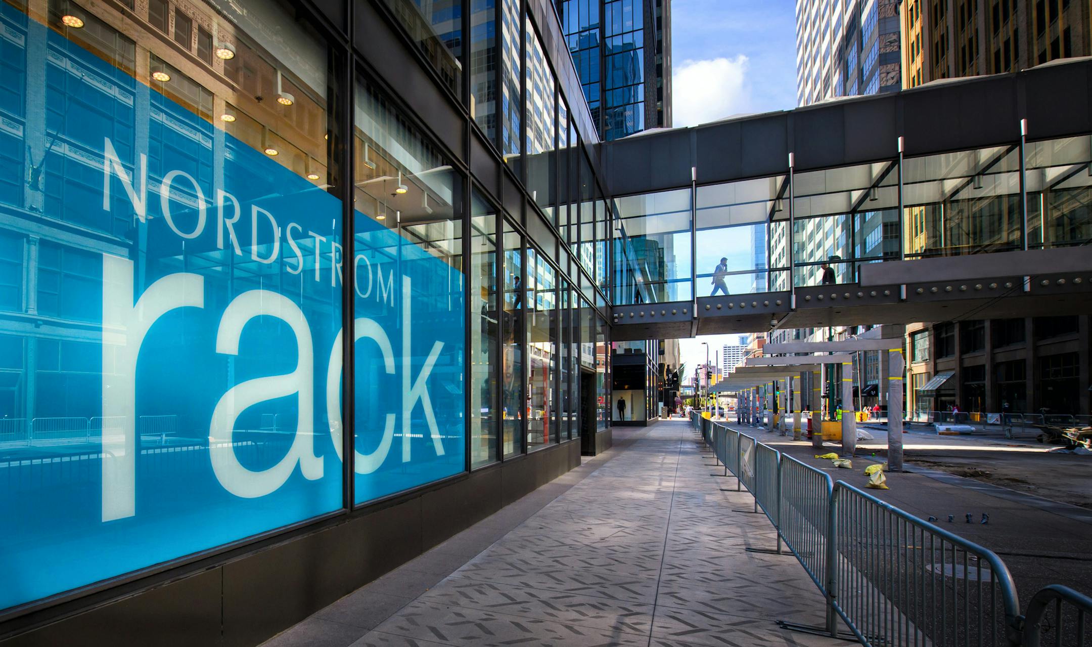 The new Nordstrom Rack opening Thursday in the IDS Center. ] GLEN STUBBE ï glen.stubbe@startribune.com Wednesday September 6, 2017 Nordstrom Rack opens in the IDS Center on Thursday, the 5th Rack outlet in the Twin Cities. What's Happening at this time: Ewoldt will get a tour on Wed., but the store does not open until Thursday. The store is mostly ready. There may be people just straightening aisles. One interesting note is the escalator which will tie together the former Gap space with the
