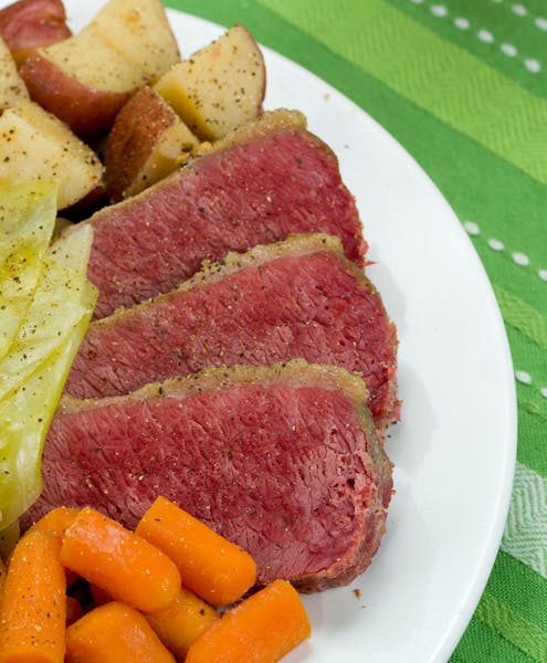 Put a twist on a traditional dish: Try glazed corned beef and caramelized cabbage. Tribune Content Agency ORG XMIT: tms20150304095955
