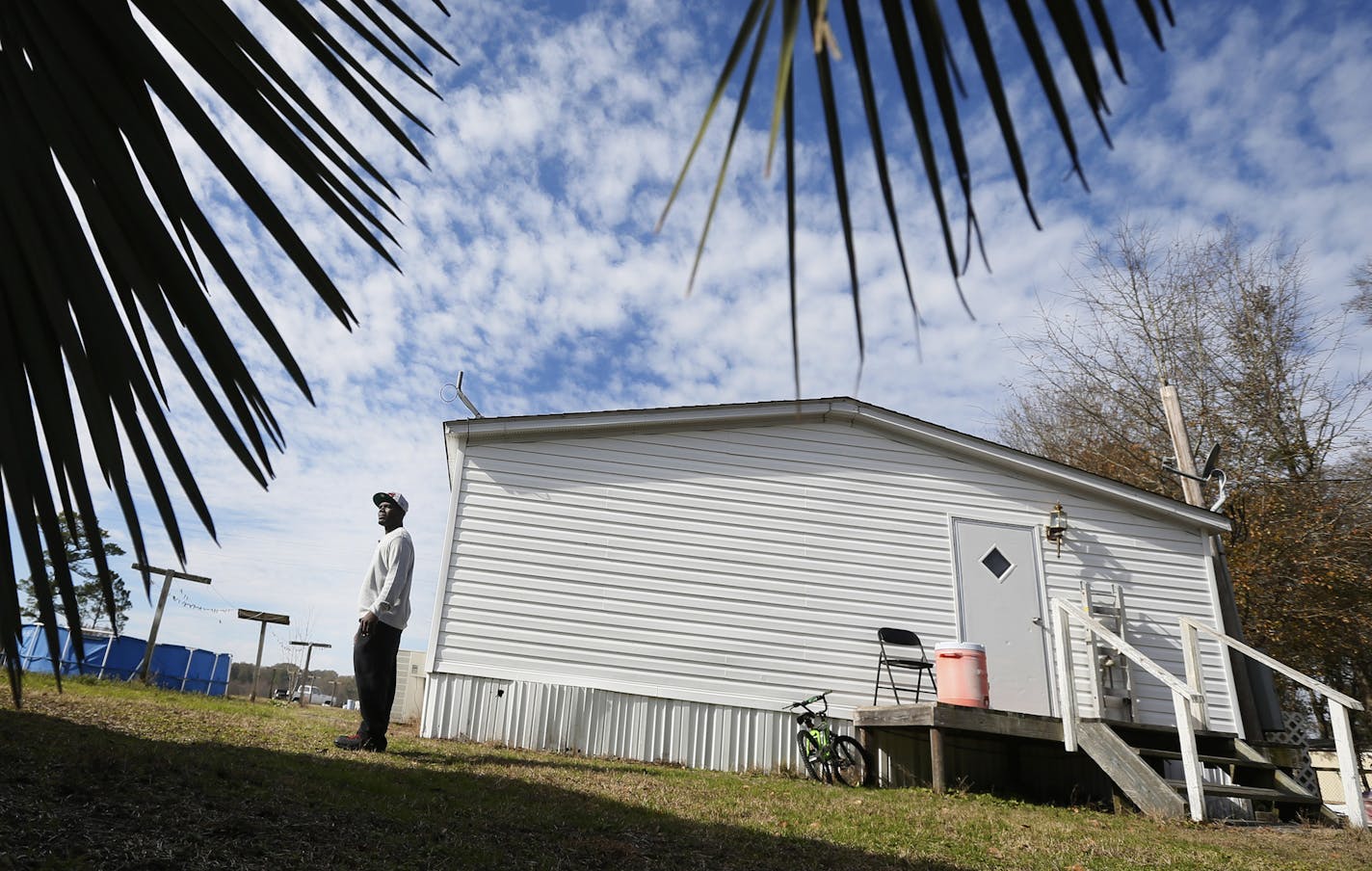 Kevin Cooper, cousin and Byron Buxton's best friend stood on the land where Buxton's spent his childhood January 16 , 2014 Graham ,GA. The two young men played baseball in the backyard behind a mobile home that Buxton lived in. Graham is a small community of about 300 people near Baxley GA. ] JERRY HOLT &#x201a;&#xc4;&#xa2; jerry.holt@startribune.com ORG XMIT: MIN1402051522131713