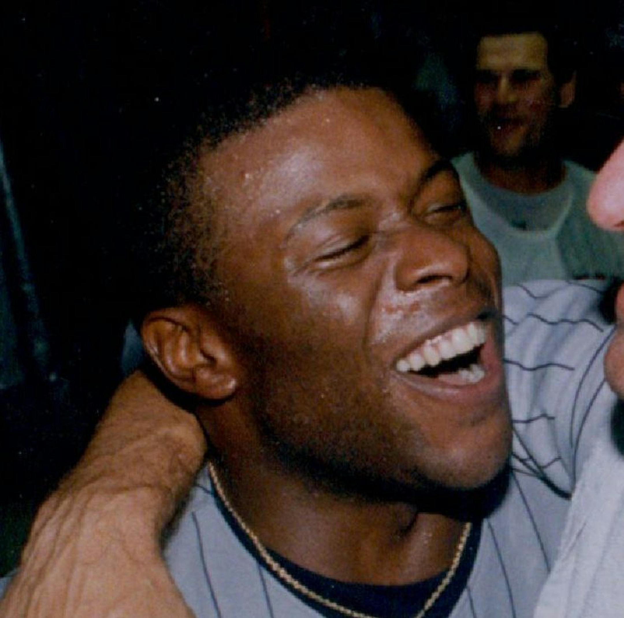 September 28, 1987 Al Newman & Sal Butera lockerroom celebration after Twins beat Texas to clinch the western division. Richard Sennott, Minneapolis Star Tribune