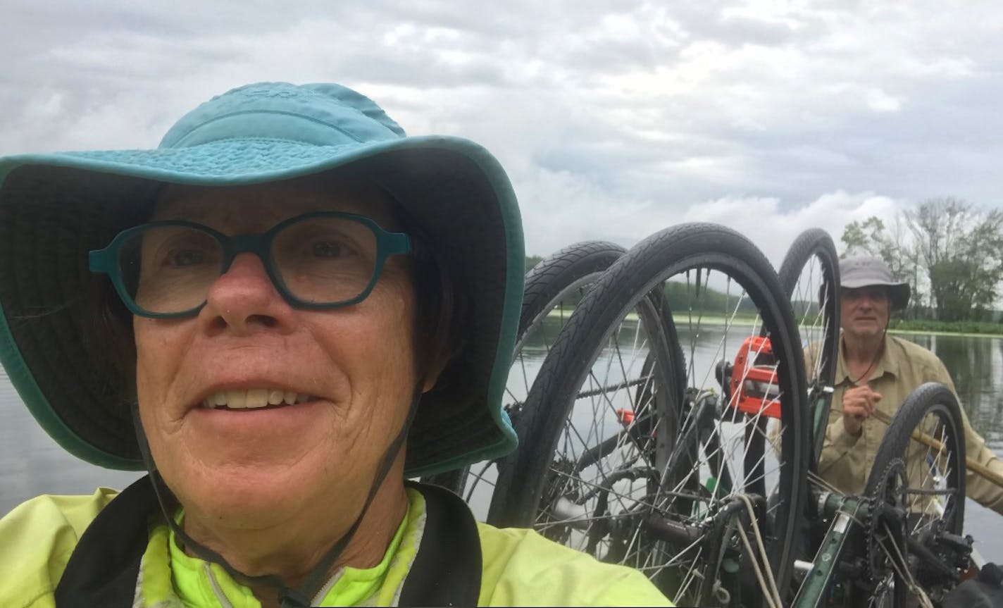 Kathy, left, and Tony Mommsen were on the Mississippi River near Winona on Aug. 8, marking their 40th wedding anniversary.