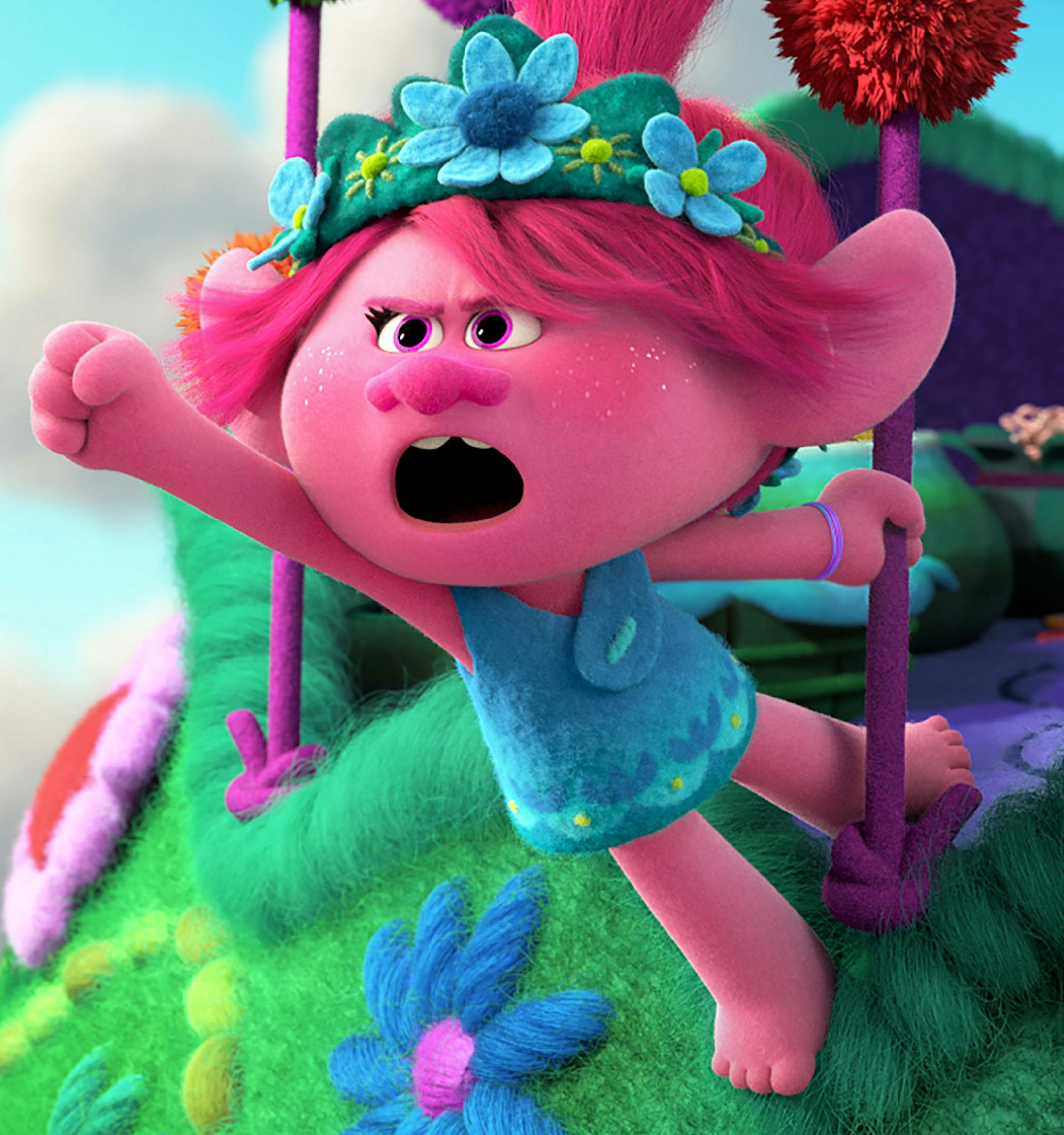 Poppy and Branch (voiced by Anna Kendrick and Justin Timberlake) are back in the movie 'Trolls World Tour.' (DreamWorks Animation/TNS) ORG XMIT: 1631414