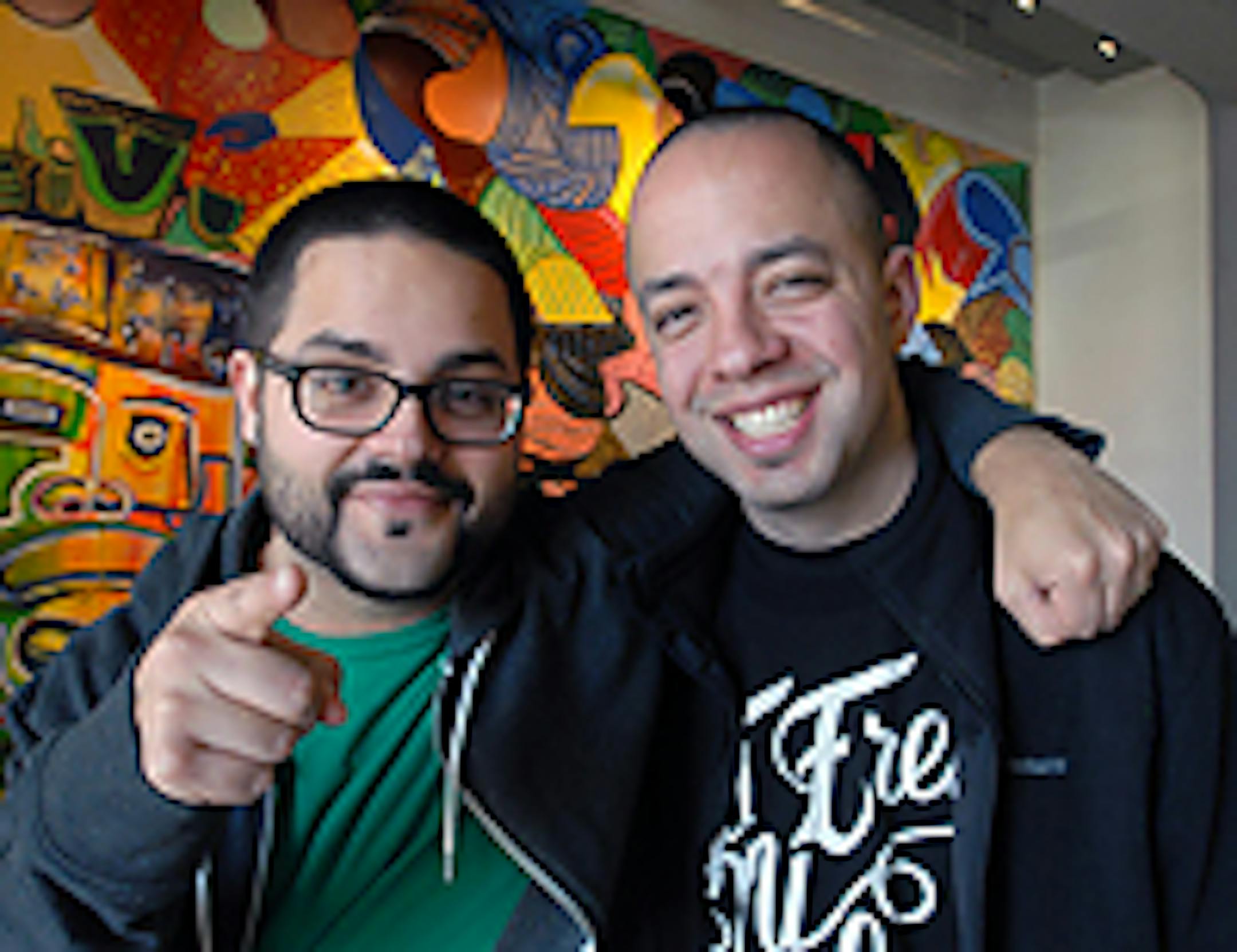 Big Quarters brothers Zach and Brandon Bagaason teach hip-hop workshops.