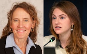 Minneapolis City Council candidate and Park and Recreation Board Commissioner Elizabeth Shaffer, left, and City Council Member Katie Cashman.