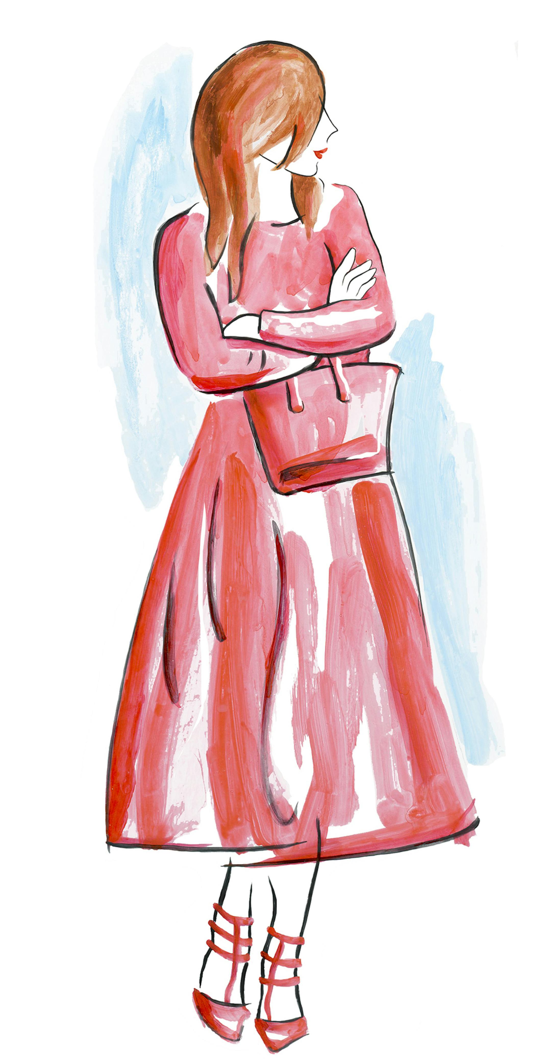Eddie Thomas illustration monochromatic outfit for style ask the expert July 7 2015