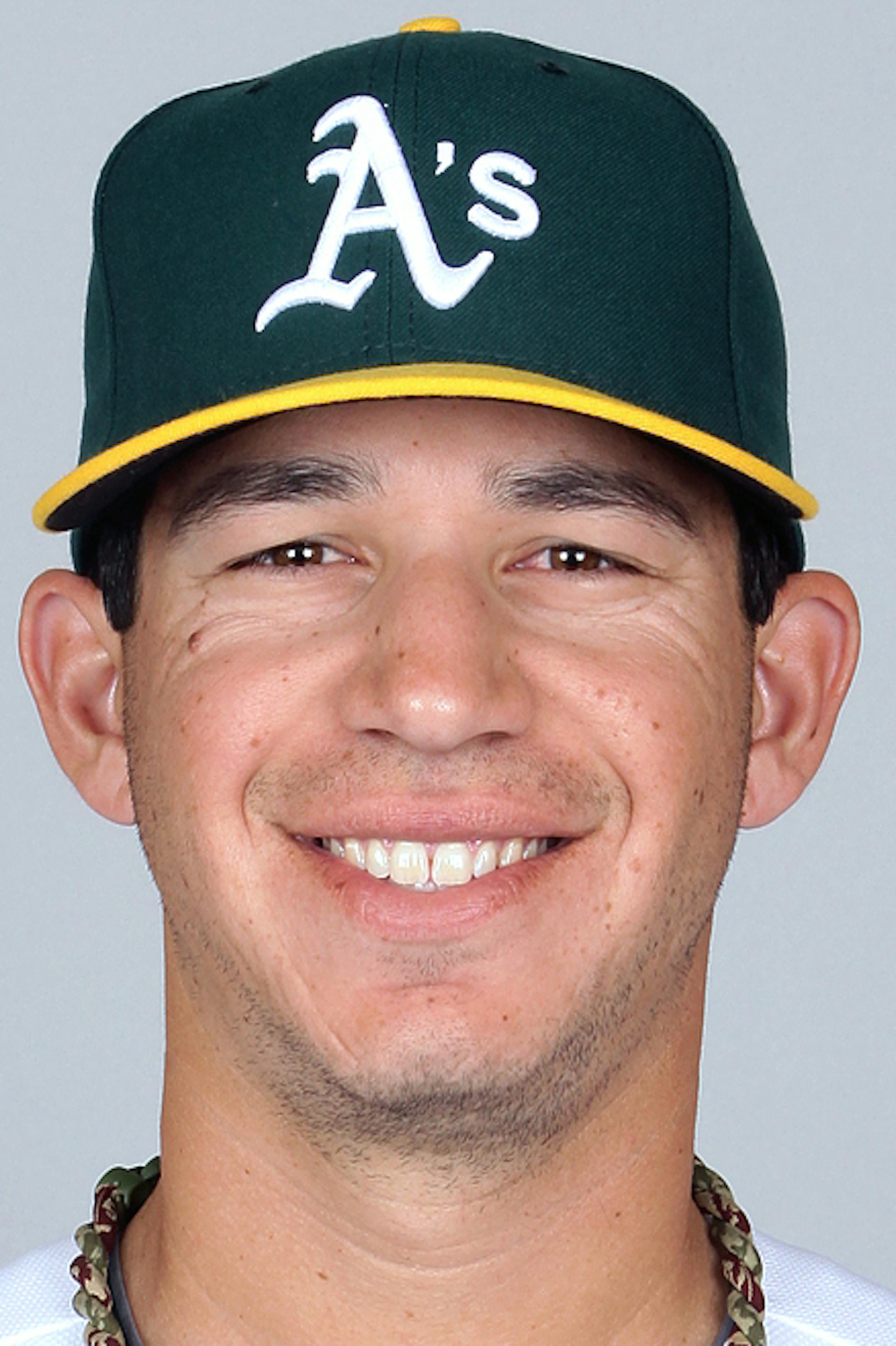 PHOENIX, AZ - FEBRUARY 22: Tommy Milone #57 of the Oakland Athletics poses during Photo Day on Saturday, February 22, 2014 at Phoenix Municipal Stadium in Phoenix, Arizona. (Photo by Jason Wise/MLB Photos via Getty Images) *** Local Caption *** Tommy Milone ORG XMIT: 461757213