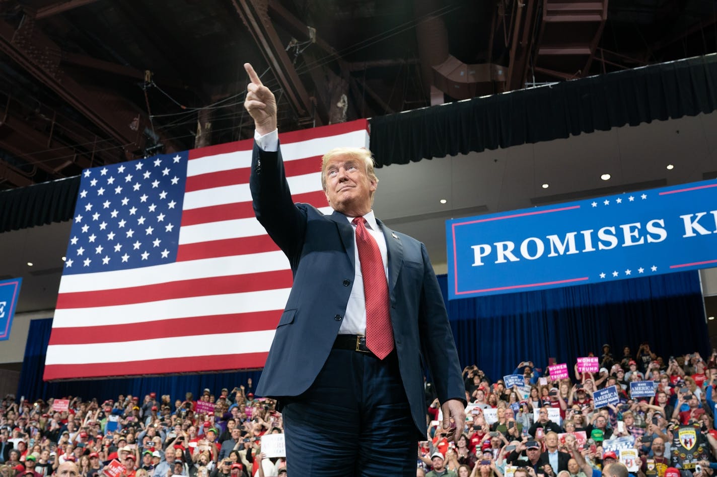 President Donald Trump makes his second visit to Minnesota, with a rally on Thursday night at Mayo Civic Center in Rochester.