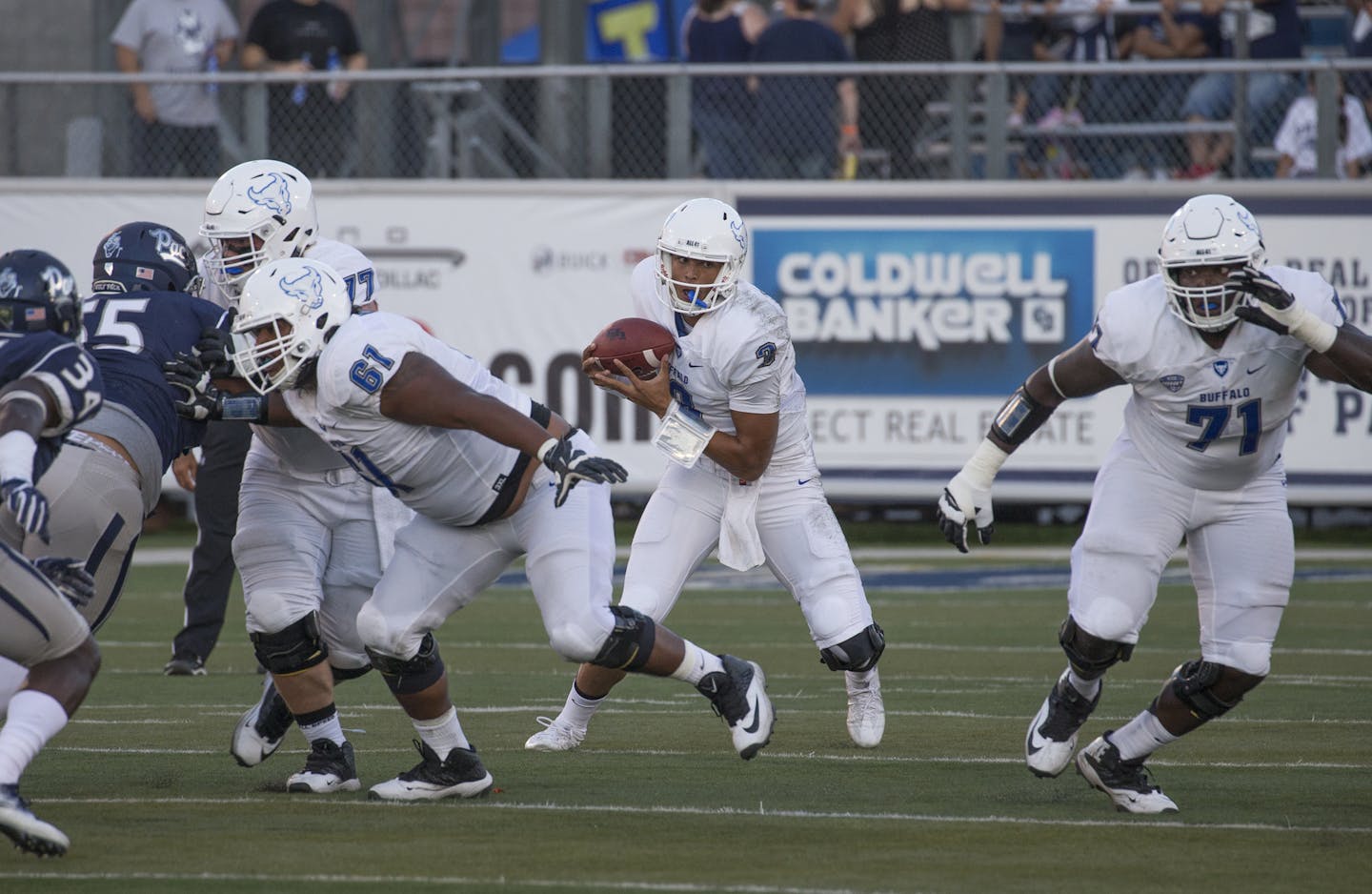 Buffalo quarterback Tyree Jackson runs in the first half of an NCAA college football game against Nevada on Saturday, Sept. 17, 2016 in Reno, Nev. (AP Photo/Tom R. Smedes) ORG XMIT: OTK