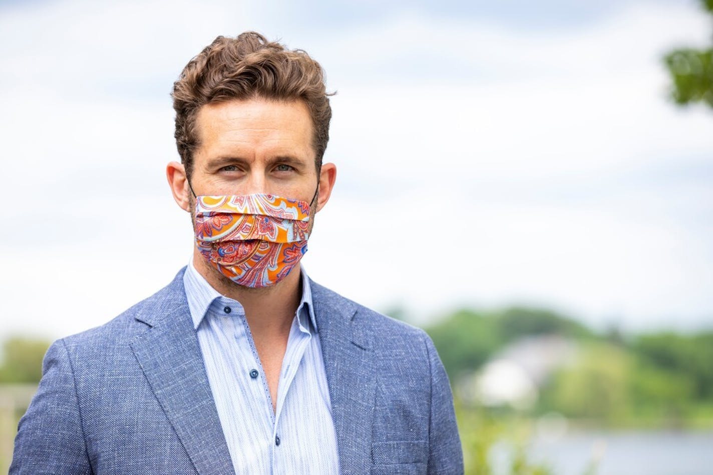 After Hammer Made's Italian supplier of ties switched to making masks, the retailer decided to turn it into a fashion statement, allowing the masks to do double duty as pocket square.