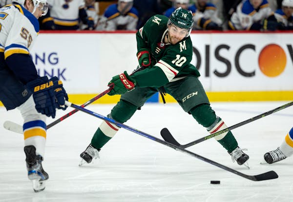 Wild forward Tyson Jost scored two power play goals in a preseason game against Colorado on Tuesday.