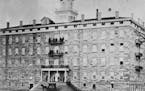 The Winslow House looked like this in 1856 when it was a prominent hotel in St. Anthony (later incorporated as Minneapolis). Eliza Winston&#x2019;s ma
