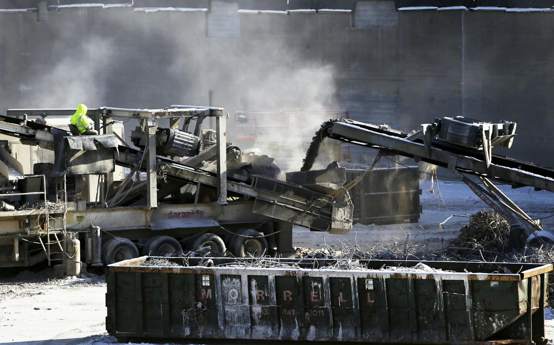 An updated design for the Saints' ballpark in downtown St. Paul was unveiled Thursday by the project team, on the heels of a recent flap about how well the new ballpark will fit in old Lowertown Thursday, Dec. 5, 2013, at Heartland Restaurant in St. Paul, MN.Here, demolition and recycling of the former Diamond Products building nears completion on land that will hold the Lowertown Ballpark.](DAVID JOLES/STARTRIBUNE) djoles@startribune.com An updated design for the Saints' ballpark in downtown St