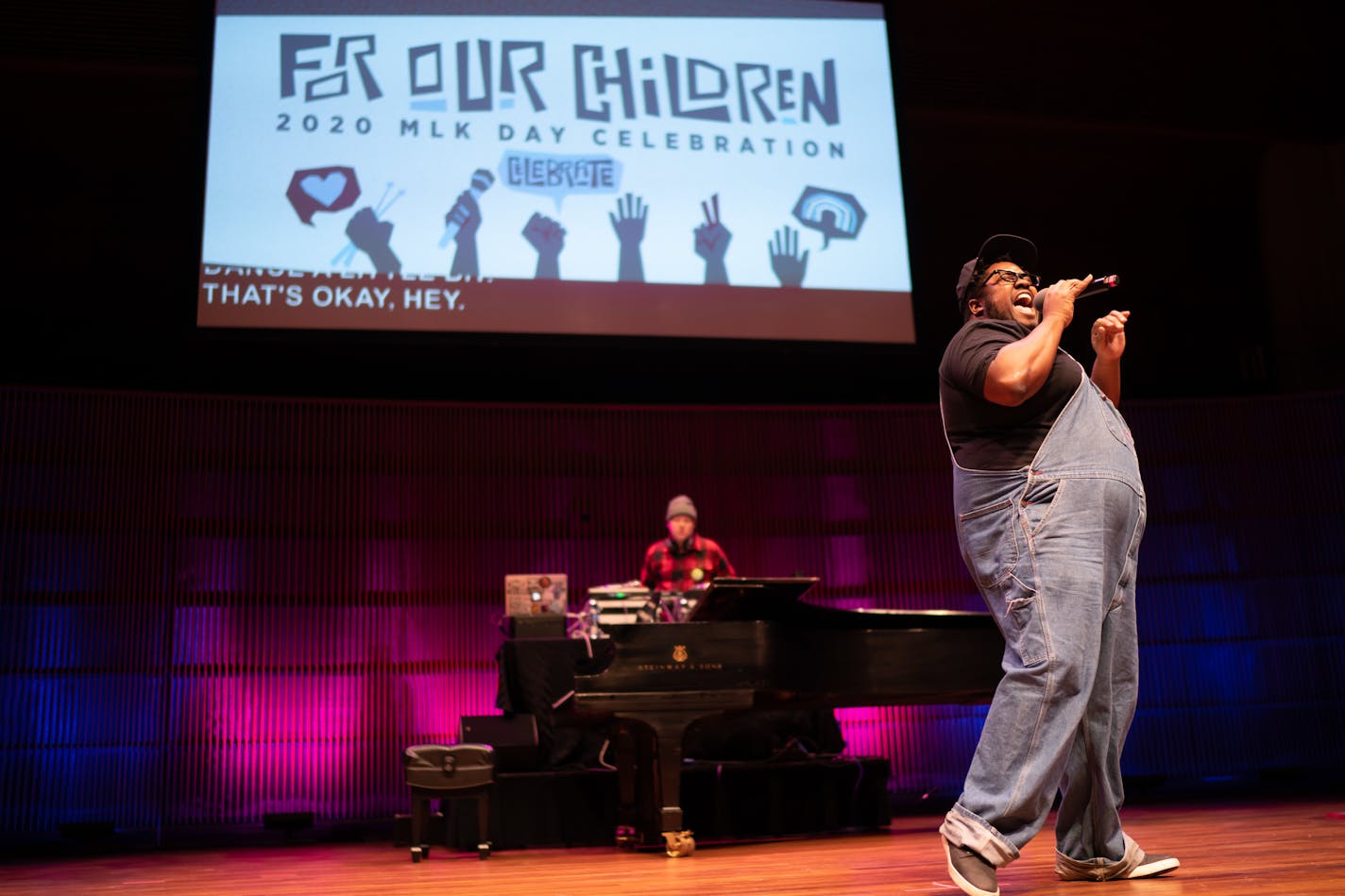 Nur-D during his performance at the MLK celebration in 2020. ] GLEN STUBBE • glen.stubbe@startribune.com Monday, January 20, 2020