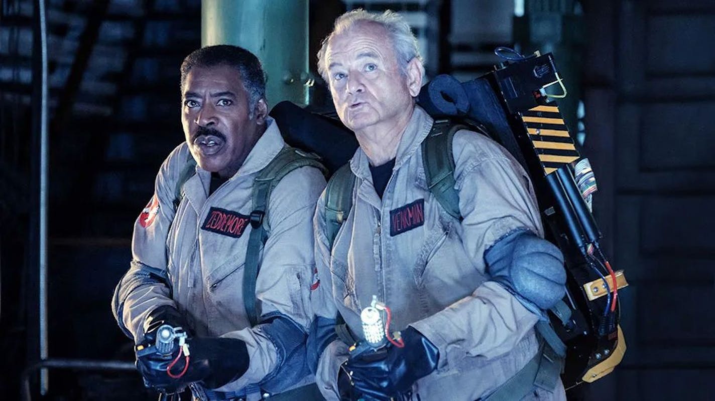 Ernie Hudson (left) and Bill Murray are back to bust ghosts in "Ghostbusters: Frozen Empire."