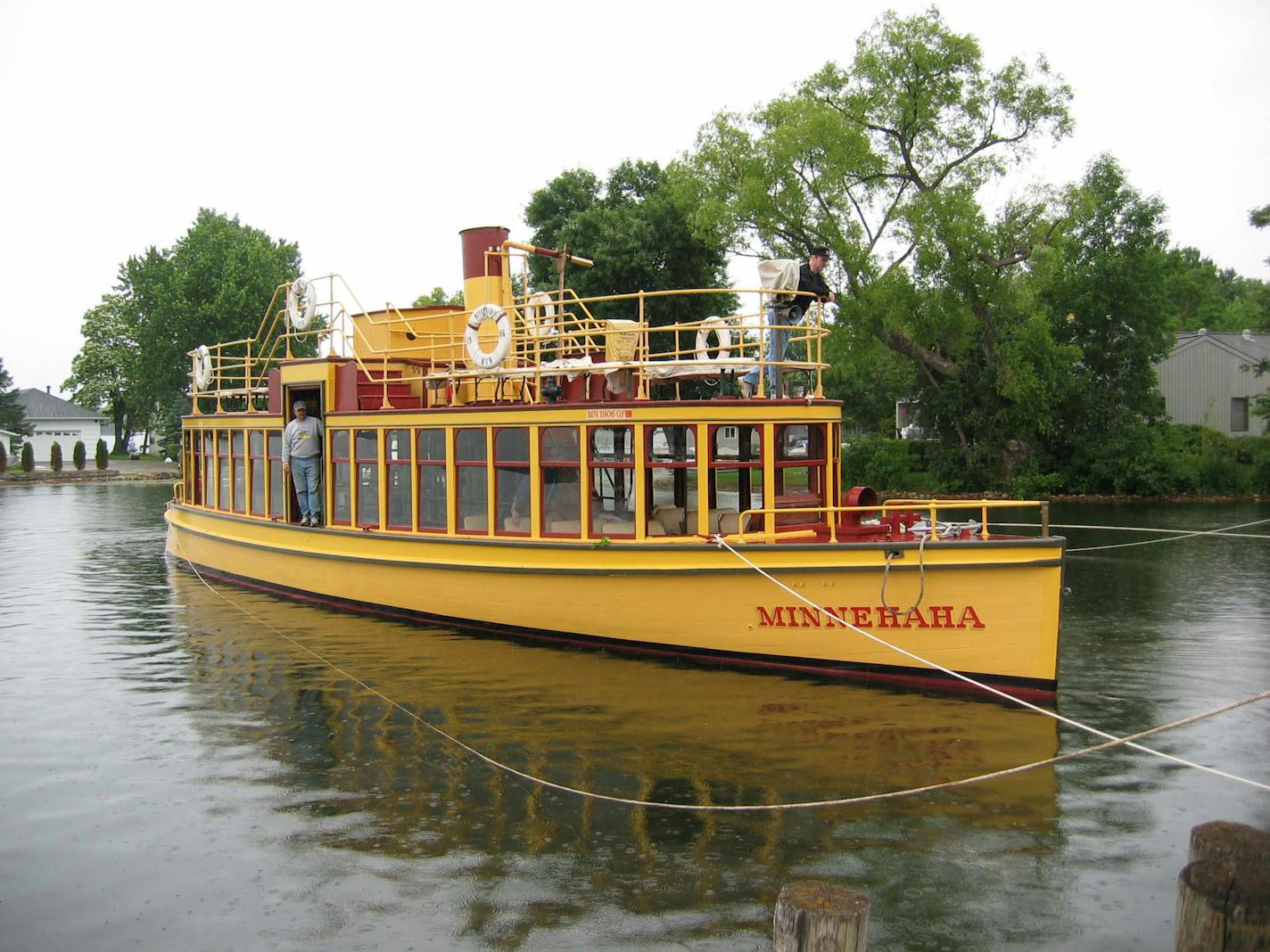 slug: 1boat0701 caption: The Minnesota Transportation Museum and the Museum of Lake Minnetonka announce the beginning of operations of the steamboat ?Minnehaha? for the 2004 season. The Minnehaha, a former Twin City Lines ?streetcar boat? built early in the 20th century, was raised from the bottom of Lake Minnetonka and restored by members of the Minnesota Transportation Museum. It has operated from Excelsior since 1995. � credit: MINNESOTA TRANSPORTATION MUSEUM, INC. and MUSEUM OF LAKE MINNETON