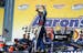 Elliott Sadler celebrates winning the NASCAR Aaron's 312 Nationwide series auto race at Talladega Superspeedway, Saturday, May 3, 2014, in Talladega, 