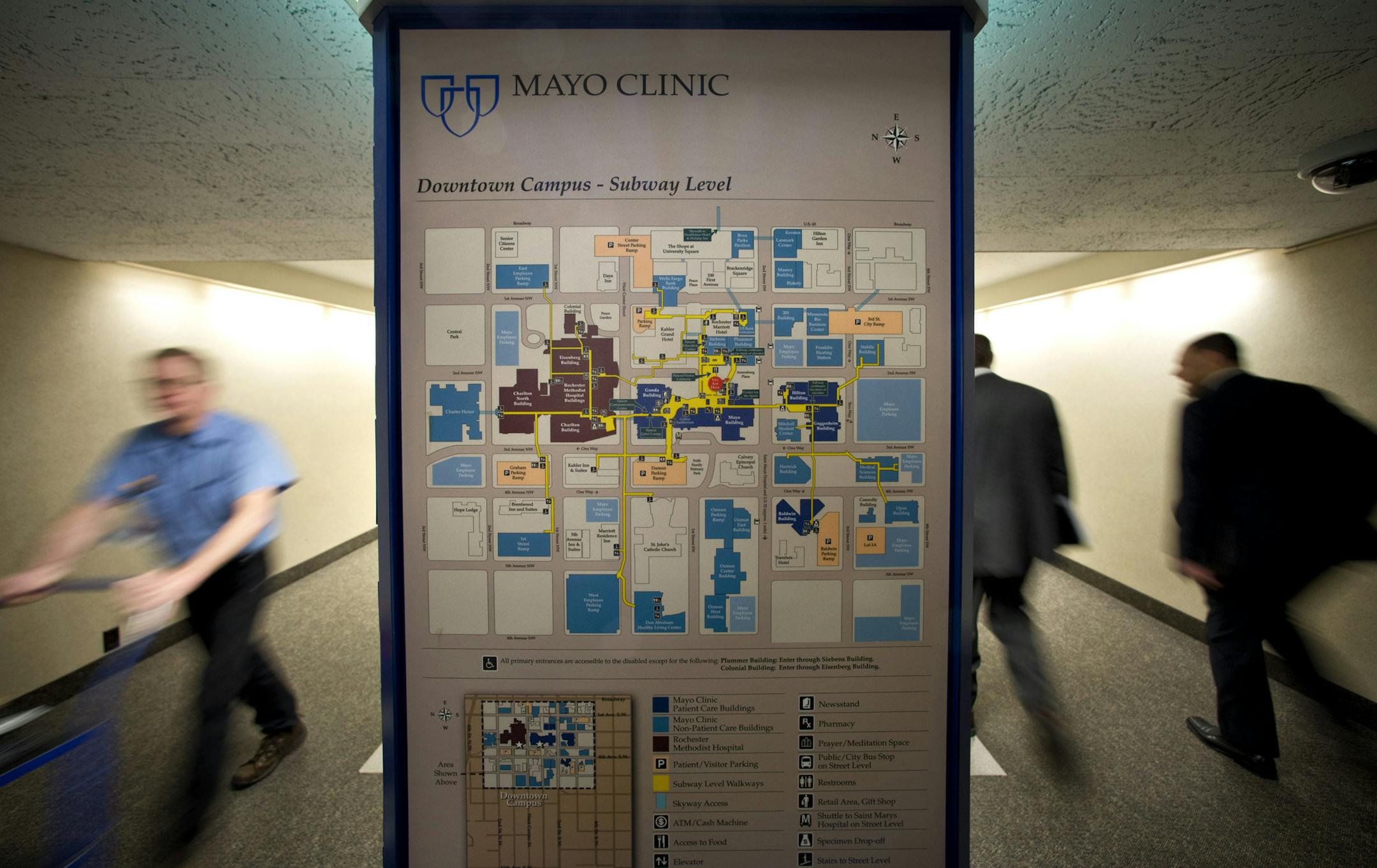 Photo: A subway in the Mayo Clinic complex in Rochester:&#x2009;For more than a century, the city has been shaped by Mayo. Now the clinic has a $6 billion vision to reshape the city and itself. The plan, which seeks infrastructure improvements from new tax revenues, requires state approval.