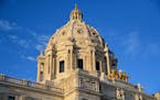 The Minnesota State Capitol in the evening sun