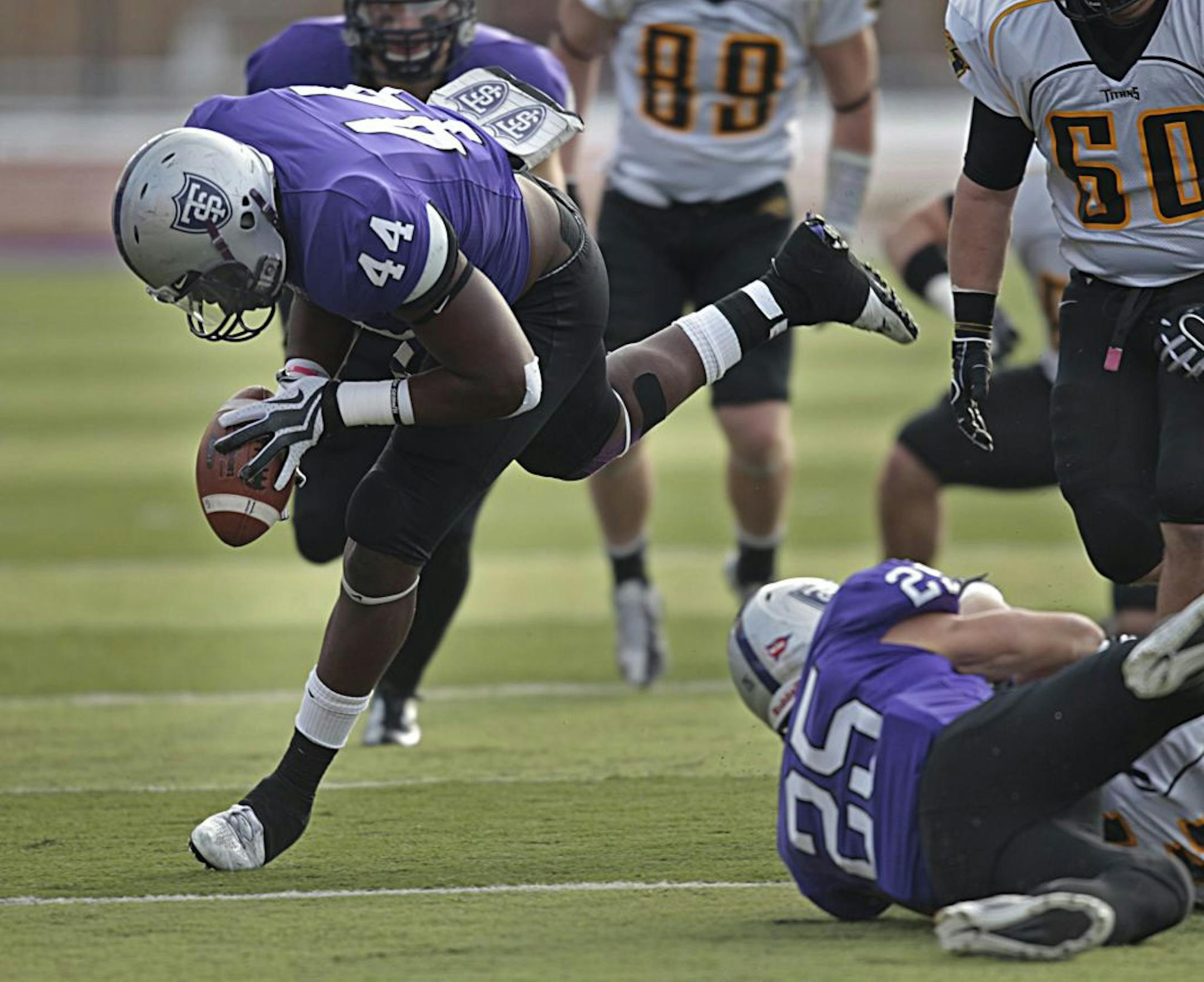 Ayo Idowu ran back a fumble 25 yards for a TD last weekend against Wisconsin-Oshkosh. It was his second TD in three weeks.