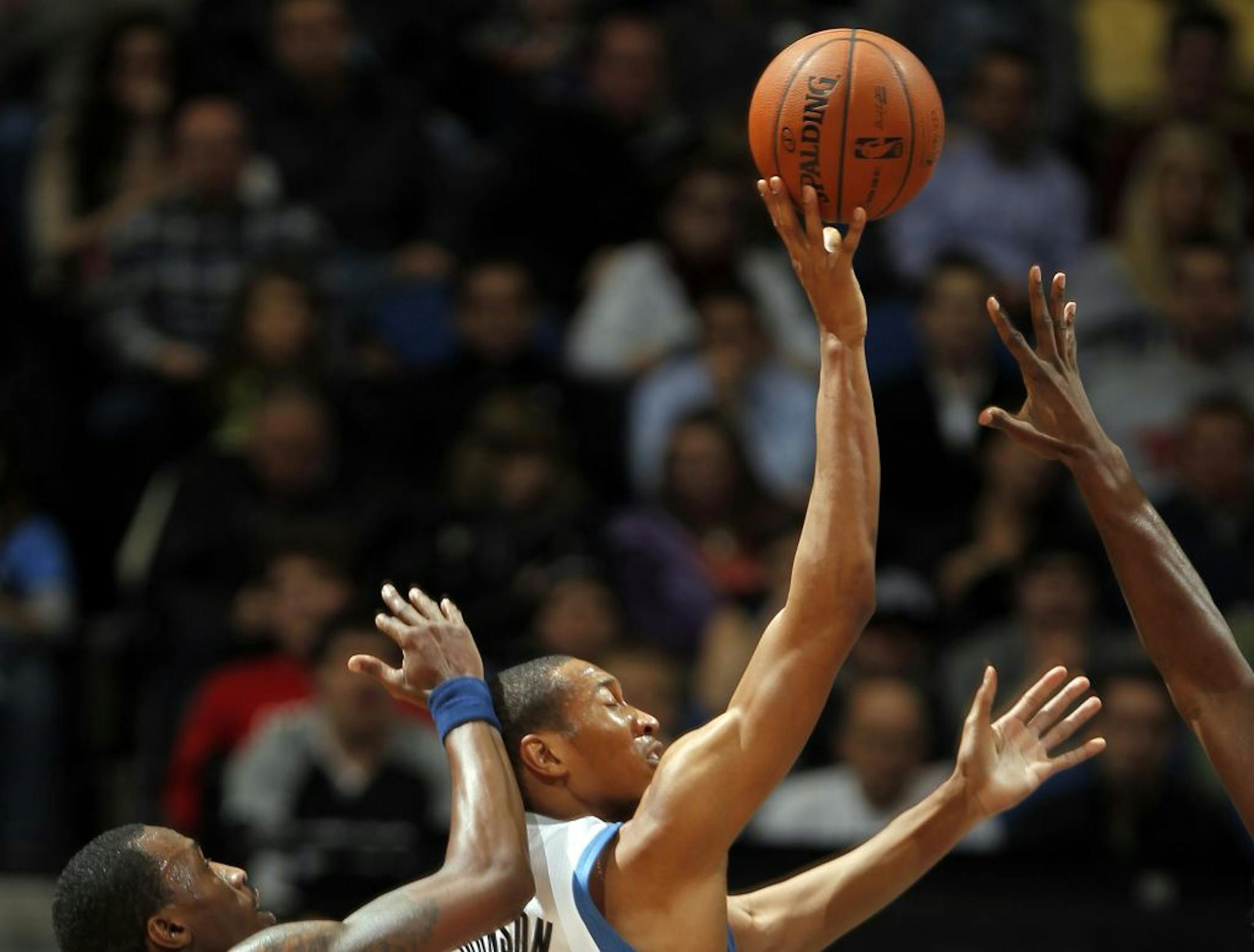 Wesley Johnson attempted a shot in the first quarter.