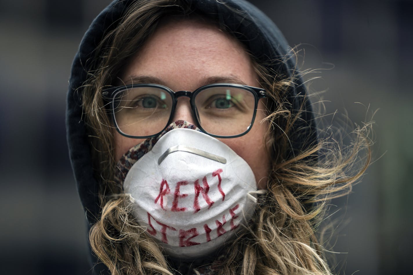 Tenant right advocates including Karissa Stotts organized a vehicle protest in Minneapolis in April.