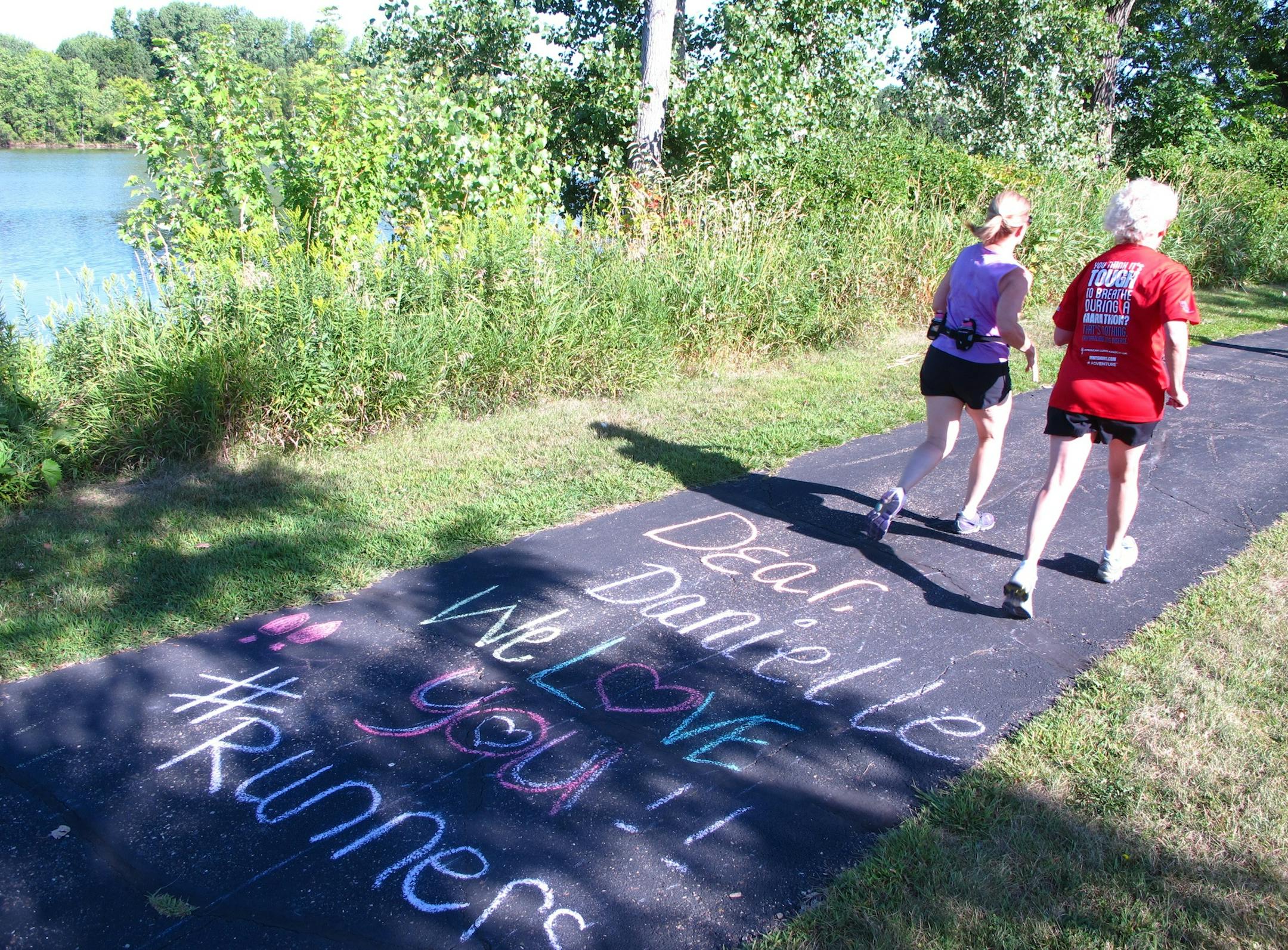 Questions persist about the murder of Danielle Jelinek of Oakdale, whose body was found this winter in a frozen lake near North Branch, Minn. A recent 5K run at Colby Lake in Woodbury raised money to fight domestic violence.