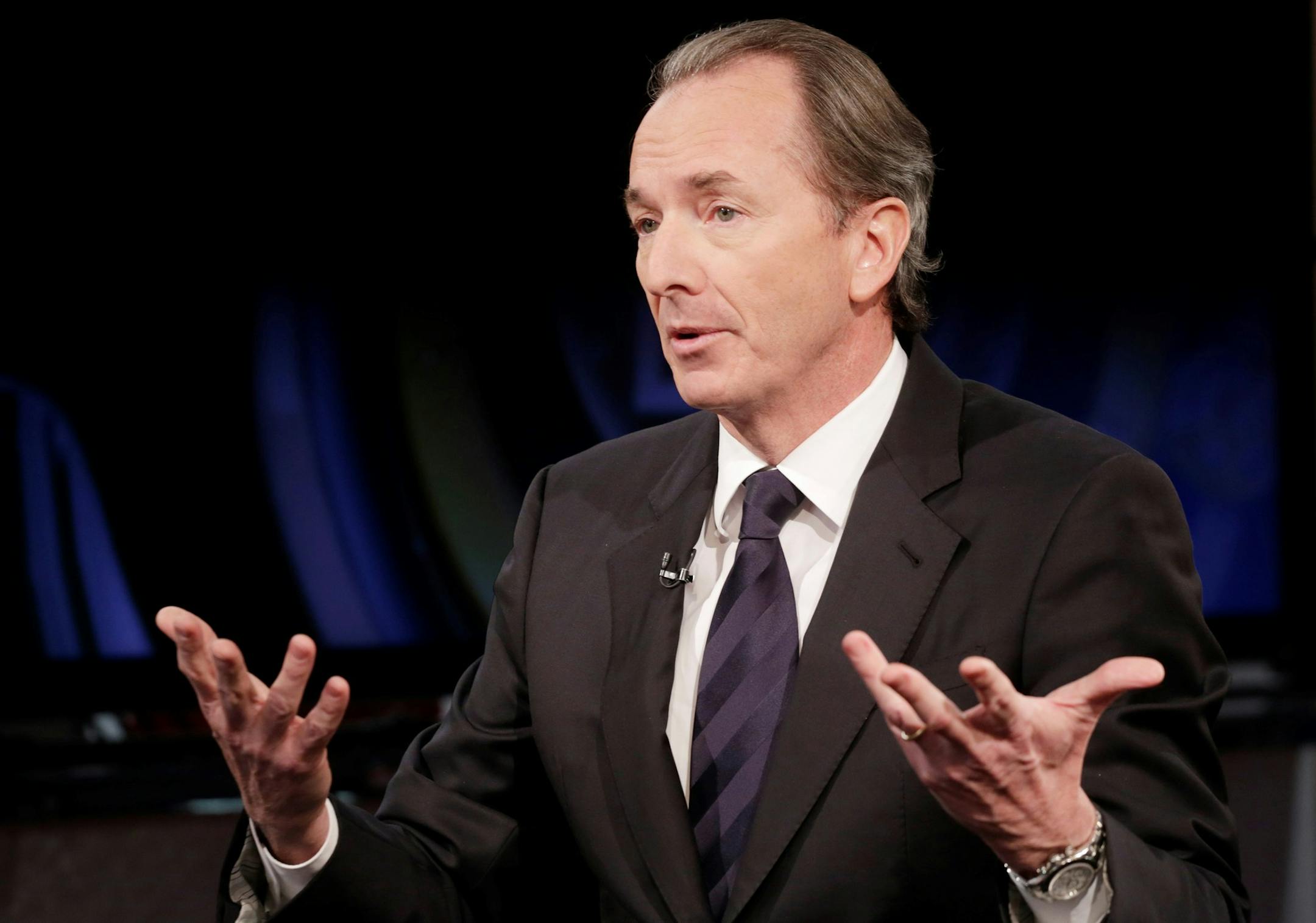 James Gorman, Chairman and CEO of Morgan Stanley, is interviewed on the Opening Bell with Maria Bartiromo, Monday, March 10, 2014 in New York. (AP Photo/Mark Lennihan) ORG XMIT: OTKNYML318