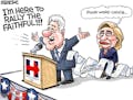 Sack cartoon: Bill Clinton
