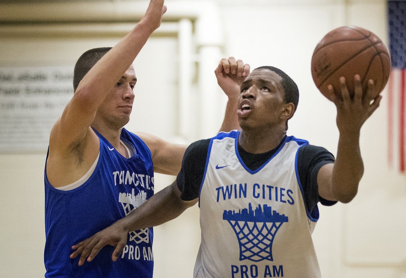 Gophers freshman Isaiah Washington during a Twin Cities Pro Am game at DelaSalle High School.