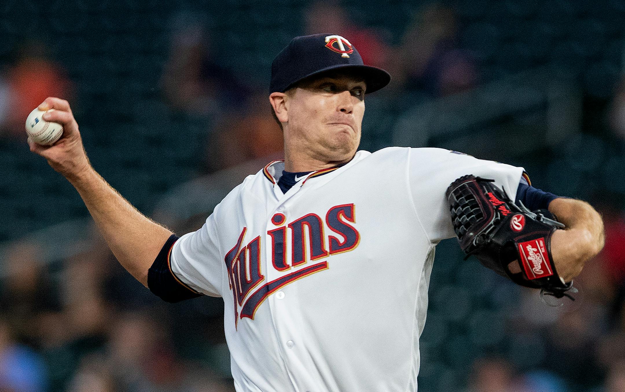 Minnesota Twins starting pitcher Kyle Gibson in the second inning.